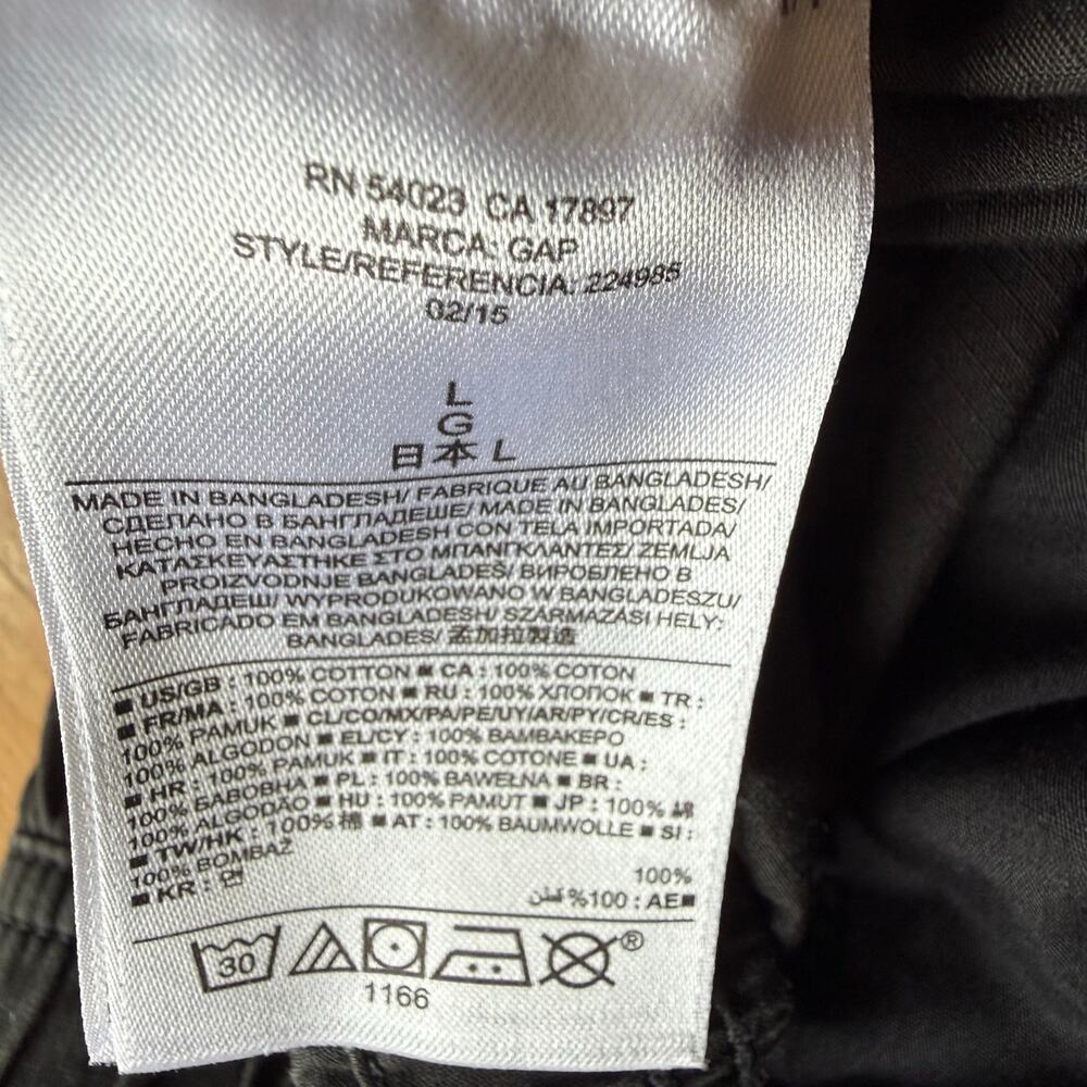 GAP Men's Faded Belted Utility Shorts Sz L Black Casual Outdoors Hiking Trail - Picture 5 of 11